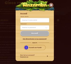 Login su Wazamba Casino